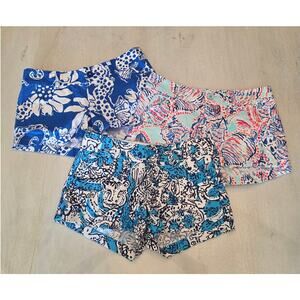 Lot of 3 Lilly Pulitzer Women's The Walsh Shorts SZ 0 Preppy Colorful